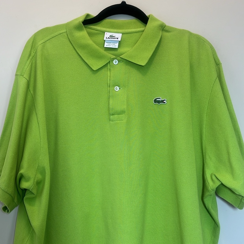 LACOSTE Lime Green Polo Size 4X